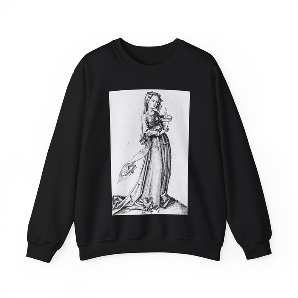 SCHONGAUER, Martin -graphics- The Fourth Wise Virgin (Artwork) Crewneck Sweatshirt