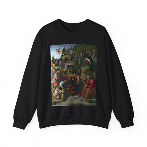 SIGNORELLI, Luca - The Adoration of the Shepherds (Artwork) Crewneck Sweatshirt