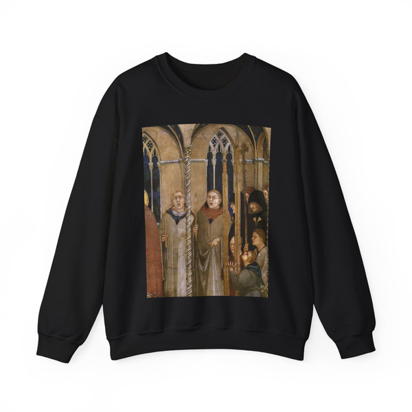 SIMONE MARTINI - Burial of St Martin (detail) (Artwork) Crewneck Sweatshirt