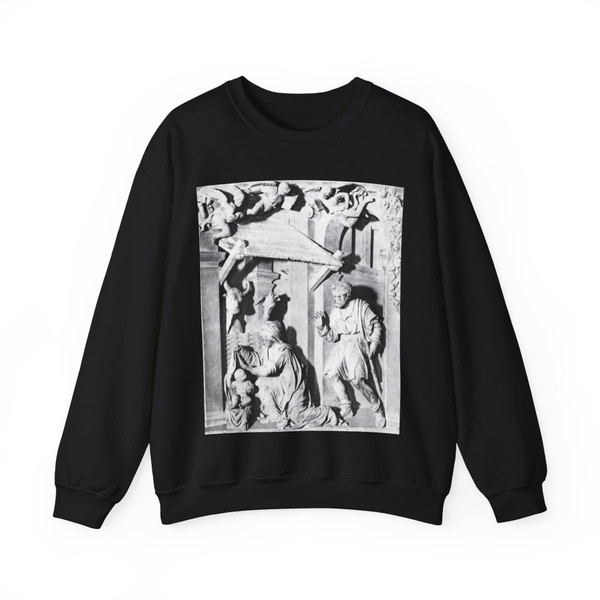 SANSOVINO, Andrea - Adoration of the Shepherds (detail) (Artwork) Crewneck Sweatshirt