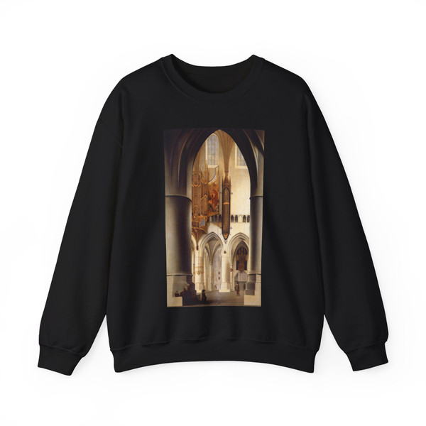 SAENREDAM, Pieter Jansz - Interior of the Church of St. Bavo in Haarlem (Artwork) Crewneck Sweatshirt