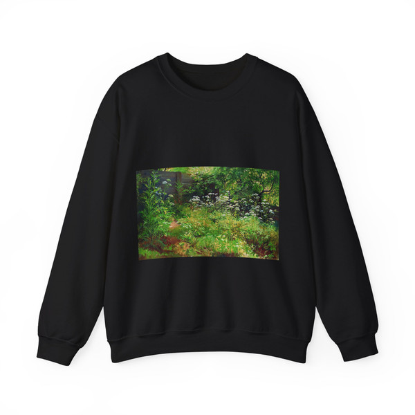 SHISKIN, Ivan Ivanovich - -Ground-grass. Pargolovo 1884-1885 (Artwork) Crewneck Sweatshirt