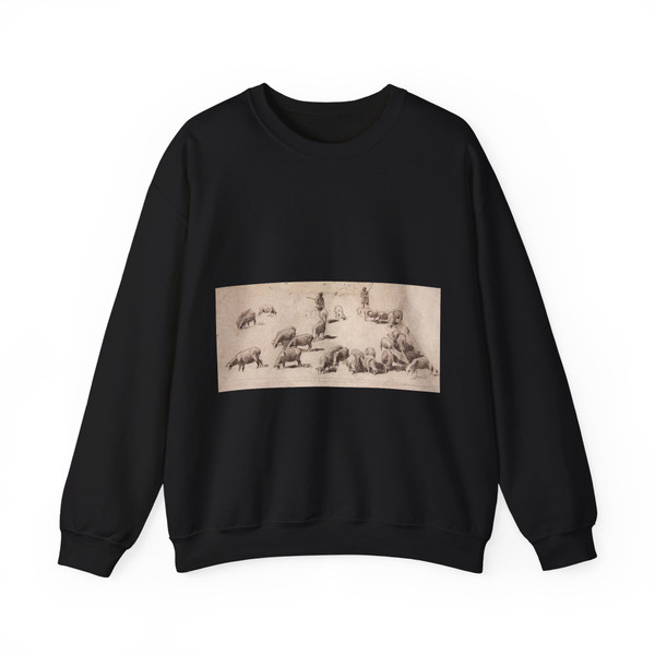 SHISKIN, Ivan Ivanovich - herd of sheep. 1862-1864 (Artwork) Crewneck Sweatshirt