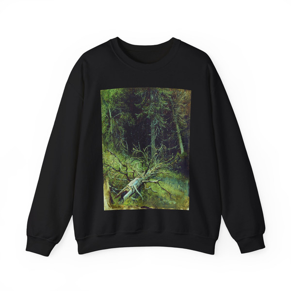 SHISKIN, Ivan Ivanovich - In the fir forest 1870 (Artwork) Crewneck Sweatshirt