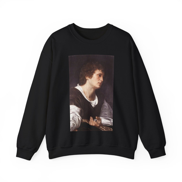 SAVOLDO, Giovanni Girolamo - Bust of a Youth (Artwork) Crewneck Sweatshirt