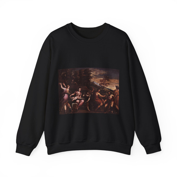 SCHIAVONE, Andrea - The Infancy of Jupiter (Artwork) Crewneck Sweatshirt