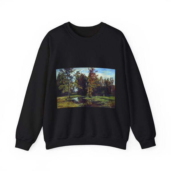 SHISKIN, Ivan Ivanovich - 1871 Birch forest (Artwork) Crewneck Sweatshirt