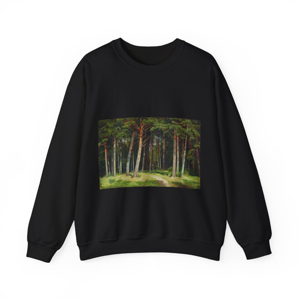 SHISKIN, Ivan Ivanovich - 1885 Pine Forest (Artwork) Crewneck Sweatshirt