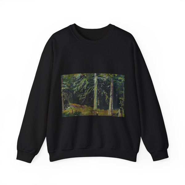 SHISKIN, Ivan Ivanovich - 1890 Fir Forest (Artwork) Crewneck Sweatshirt