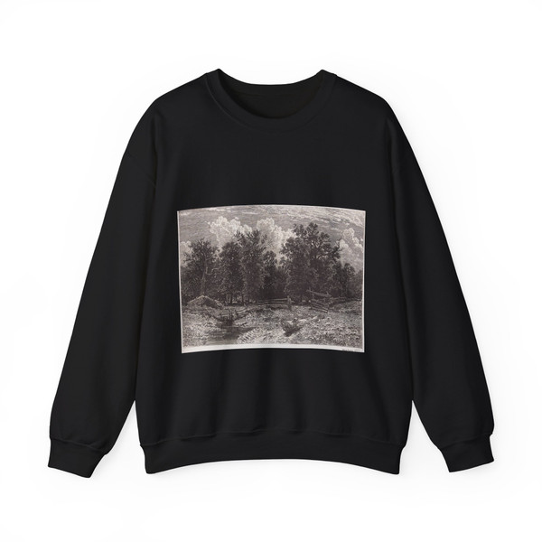SHISKIN, Ivan Ivanovich - Forest outskirts. 1873 (Artwork) Crewneck Sweatshirt