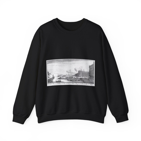 SILVESTRE, Israel - View of the Molo (Artwork) Crewneck Sweatshirt