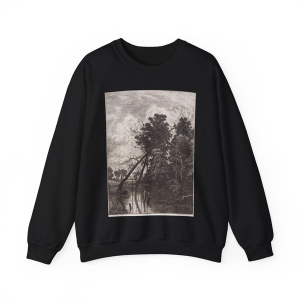 SHISKIN, Ivan Ivanovich - Swamp. 1892 (Artwork) Crewneck Sweatshirt