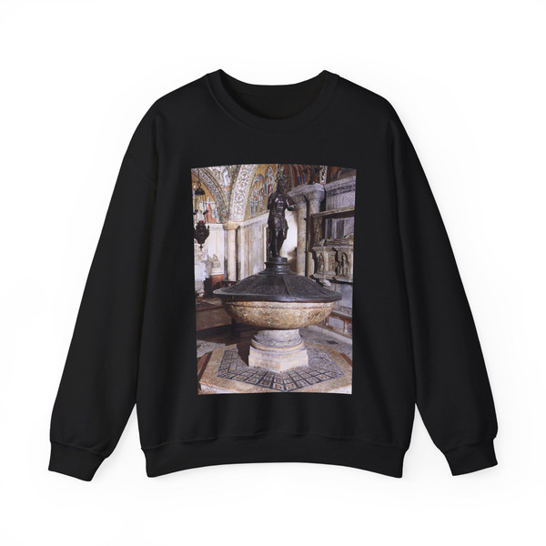 SANSOVINO, Jacopo - Baptismal Font2 (Artwork) Crewneck Sweatshirt