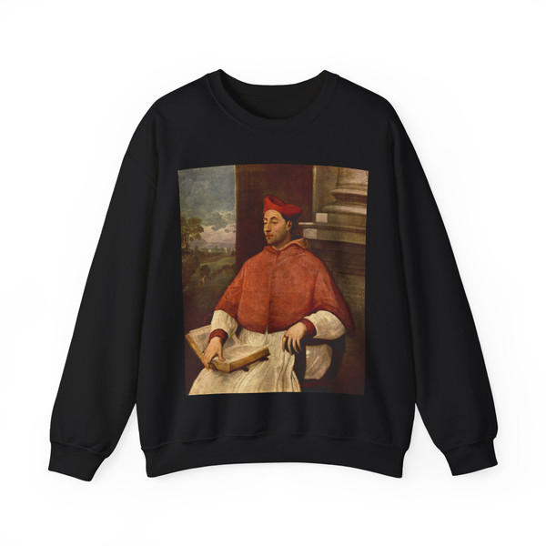 SEBASTIANO DEL PIOMBO - Portrait of Antonio Cardinal Pallavicini (Artwork) Crewneck Sweatshirt