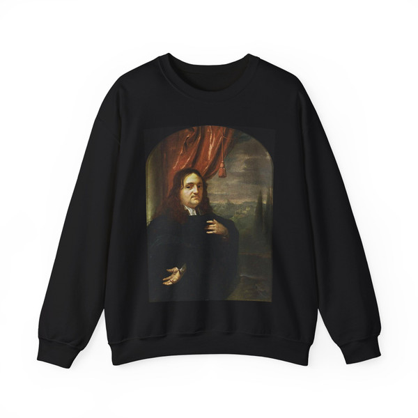 SCHALCKEN, Godfried - Portrait of Matthijs Pompe van Slingelandt (Artwork) Crewneck Sweatshirt