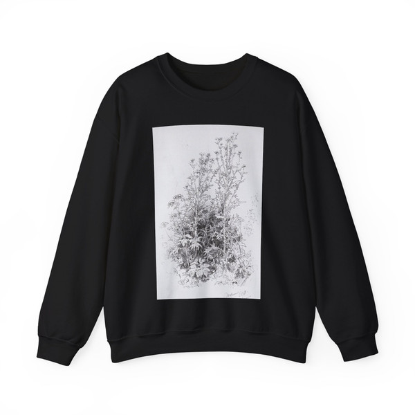 SHISKIN, Ivan Ivanovich - Wildflowers 1884 (Artwork) Crewneck Sweatshirt
