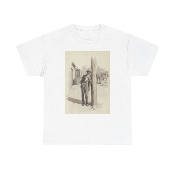 The No-Count Station Loafer, Scribner's magazine interior illustration, August 1915 - T-Shirt