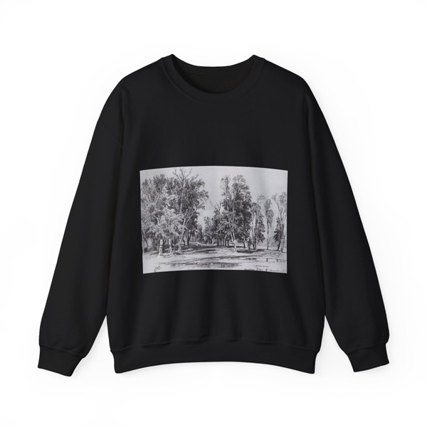 SHISKIN, Ivan Ivanovich - Zelenin grove. 1871 (Artwork) Crewneck Sweatshirt