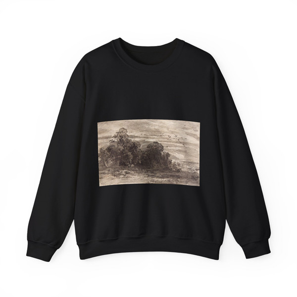 SHISKIN, Ivan Ivanovich - Summer evening. 1864 (Artwork) Crewneck Sweatshirt