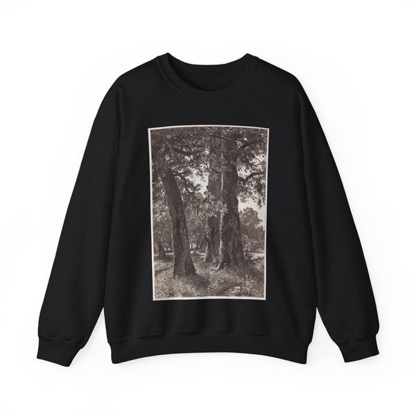 SHISKIN, Ivan Ivanovich - Three oak. 1887 (Artwork) Crewneck Sweatshirt