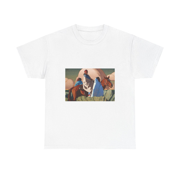 L. M. Hagege Between The Sage And The Sky (Native Americans in Art) T-Shirt