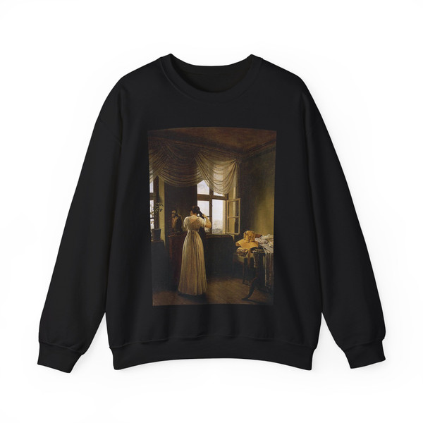 KERSTING, Georg Friedrich - At the Mirror (Artwork) Crewneck Sweatshirt