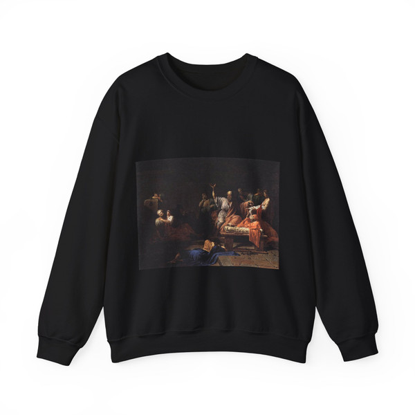 PEYRON, Jean-Francois-Pierre - The Death of Socrates (Artwork) Crewneck Sweatshirt