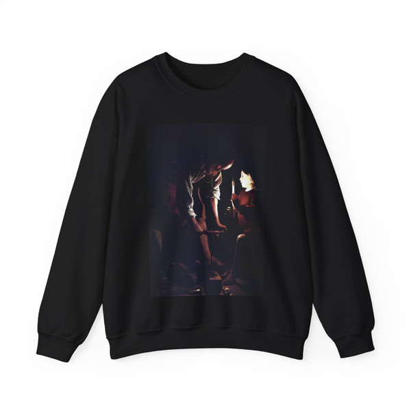 LA TOUR, Georges de - Christ in the Carpenter's Shop (Artwork) Crewneck Sweatshirt