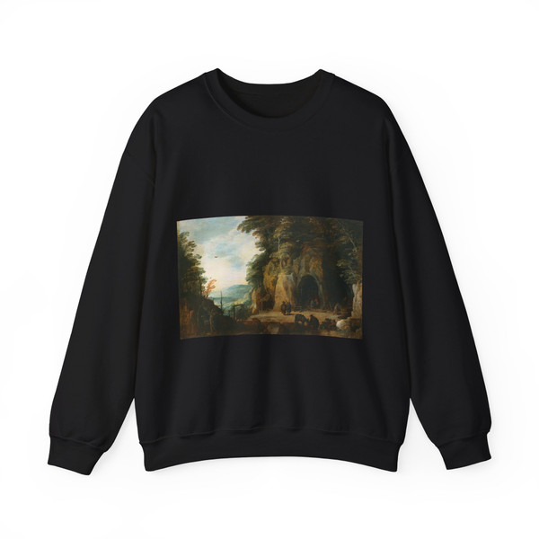 MOMPER, Joos de - Monk's Hermitage in a Cave (Artwork) Crewneck Sweatshirt