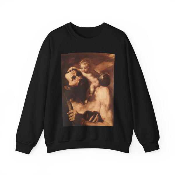 RIBERA, Jusepe de - St Christopher (Artwork) Crewneck Sweatshirt