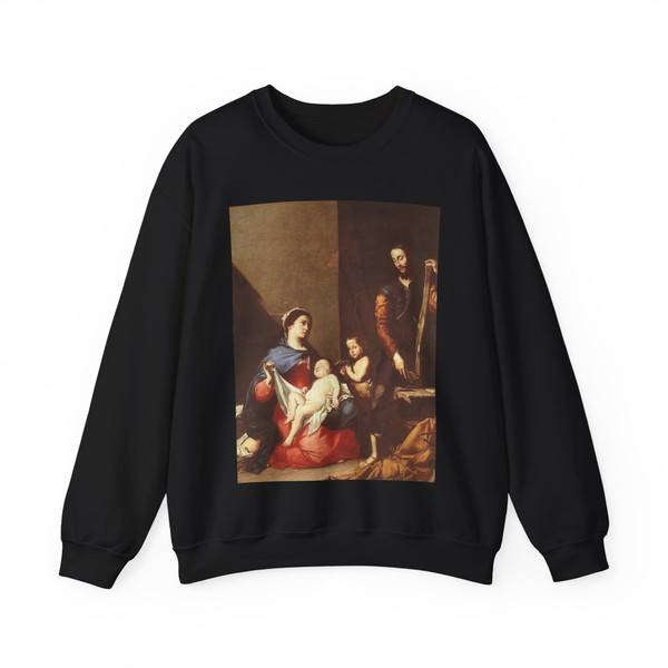 RIBERA, Jusepe de - The Holy Family (Artwork) Crewneck Sweatshirt