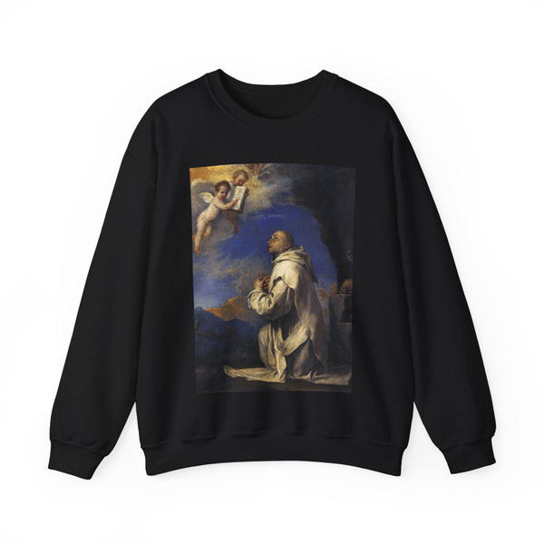 RIBERA, Jusepe de - Vision of St Bruno (Artwork) Crewneck Sweatshirt
