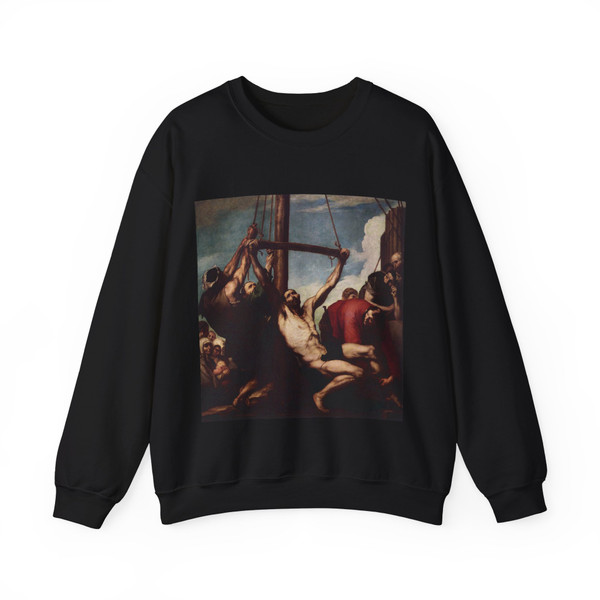 RIBERA, Jusepe de - Martyrdom of St Philip (Artwork) Crewneck Sweatshirt