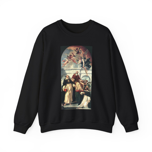 RICCI, Sebastiano - St Pius, St Thomas of Aquino and St Peter Martyr (Artwork) Crewneck Sweatshirt