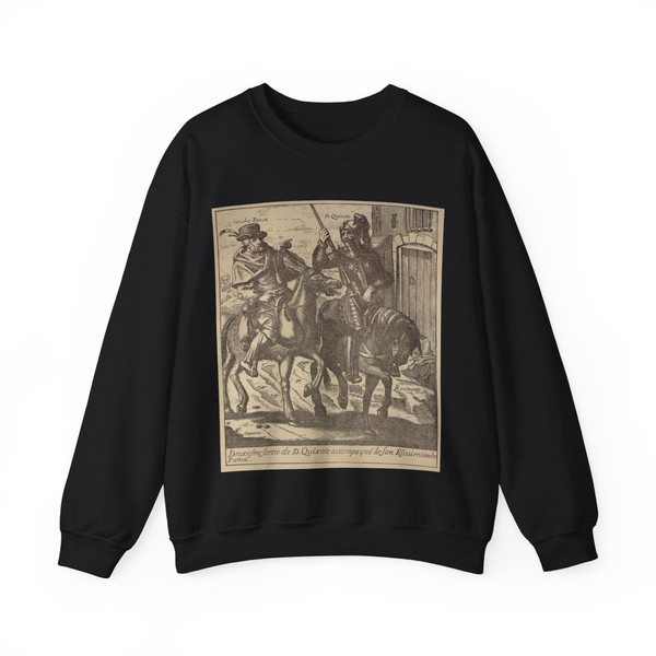LAGNIET, Jacques - Don Quixote and Sancho Pansa (Artwork) Crewneck Sweatshirt