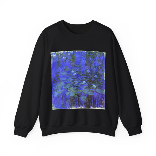 MONET, Claude - Blue Water Lilies (Artwork) Crewneck Sweatshirt