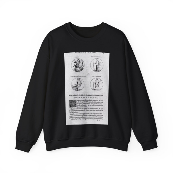 RIPA, Cesare - Representation of Virtues (Artwork) Crewneck Sweatshirt