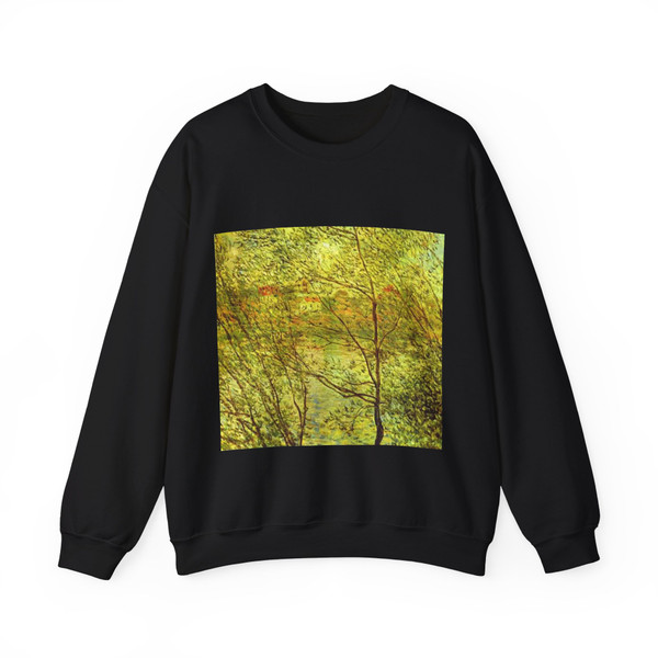 MONET, Claude - Banks of the Seine (Artwork) Crewneck Sweatshirt