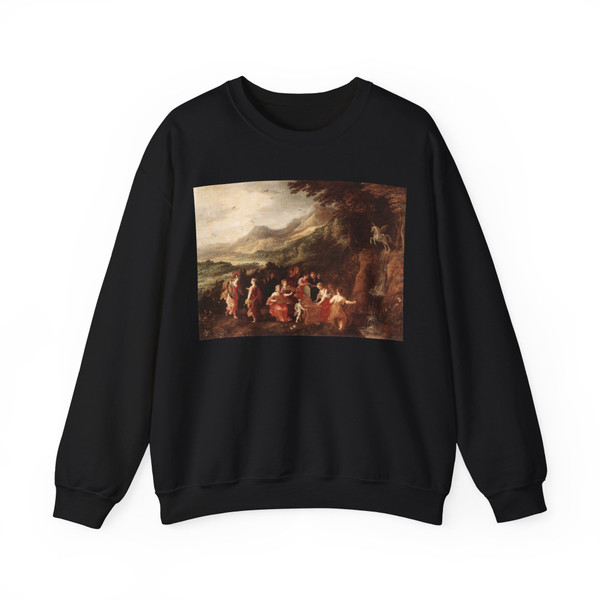 MOMPER, Joos de - Helicon or Minerva's Visit to the Muses (Artwork) Crewneck Sweatshirt