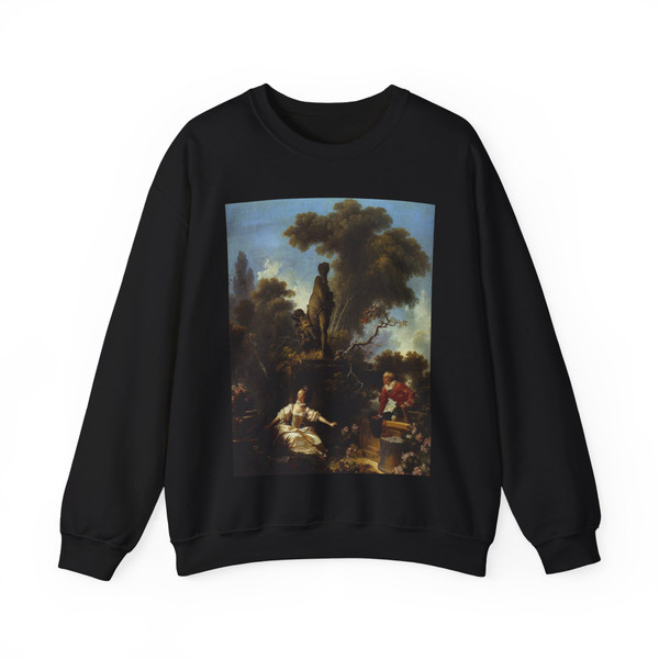 FRAGONARD, Jean-Honore - The Meeting (Artwork) Crewneck Sweatshirt
