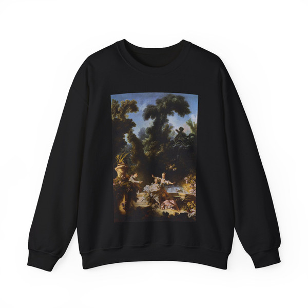 FRAGONARD, Jean-Honore - The Pursuit (Artwork) Crewneck Sweatshirt