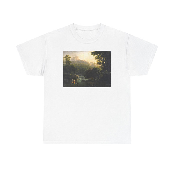 BIDAULD, Jean-Joseph-Xavier - Landscape with Figures Crossing a River (Artwork) T-Shirt