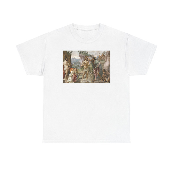 GHIRLANDAIO, Domenico -2.right wall- Baptism of Christ (detail) (Artwork) T-Shirt
