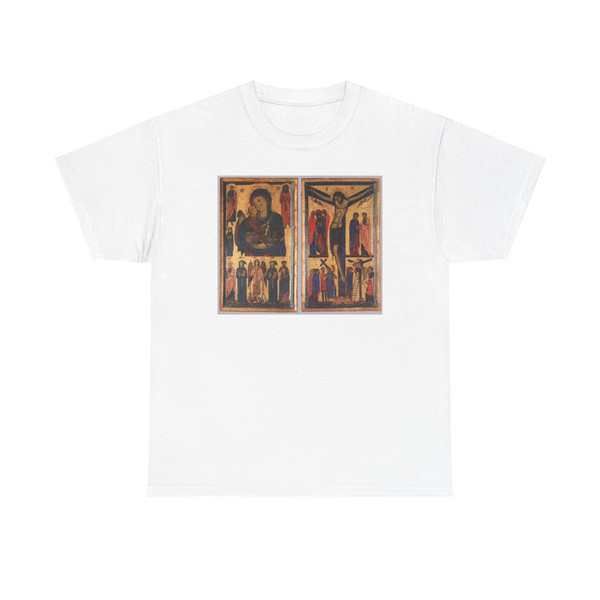 BERLINGHIERI, Bonaventura - Madonna and Child with Saints and Crucifixion (Artwork) T-Shirt