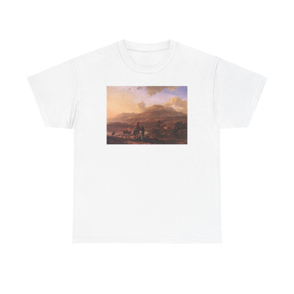 BERCHEM, Nicolaes - Italian Landscape at Sunset (Artwork) T-Shirt