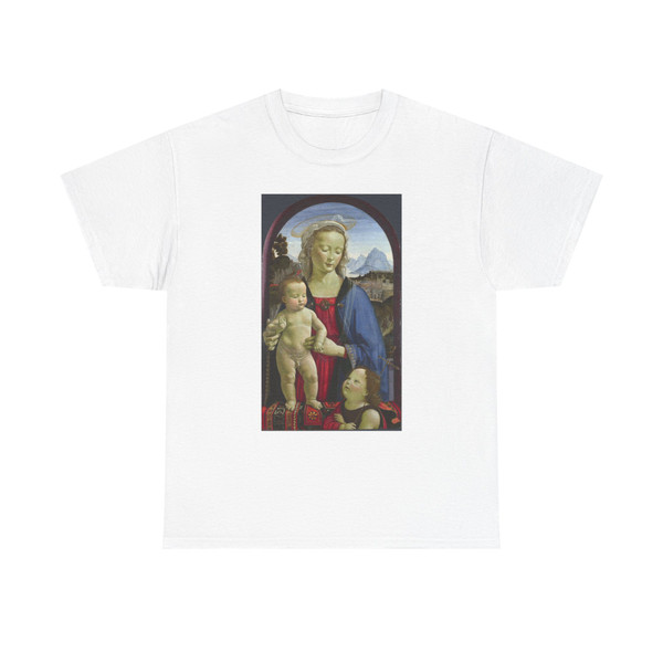 GHIRLANDAIO, David - The Virgin and Child with Saint John (Artwork) T-Shirt