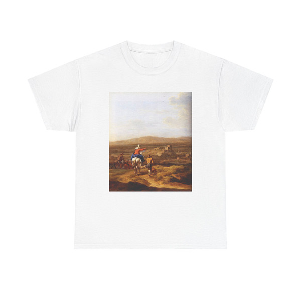 BERCHEM, Nicolaes - Italian Landscape with Mountain Plateau (detail) (Artwork) T-Shirt
