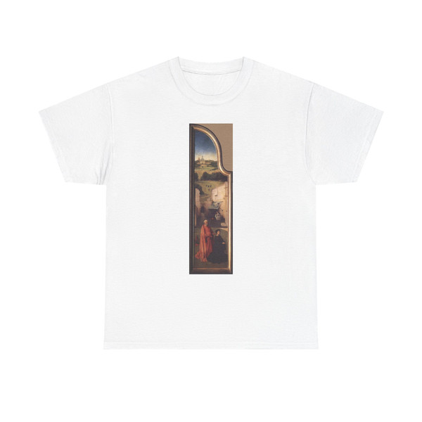 BOSCH, Hieronymus - St Peter with the Donor (left wing) (Artwork) T-Shirt