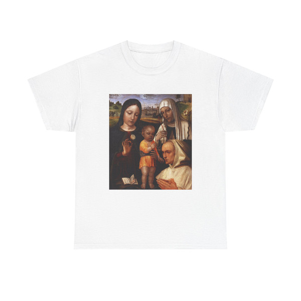 BERGOGNONE, Ambrogio - Madonna and Child, St Catherine and the Blessed Stefano Maconi (Artwork) T-Shirt