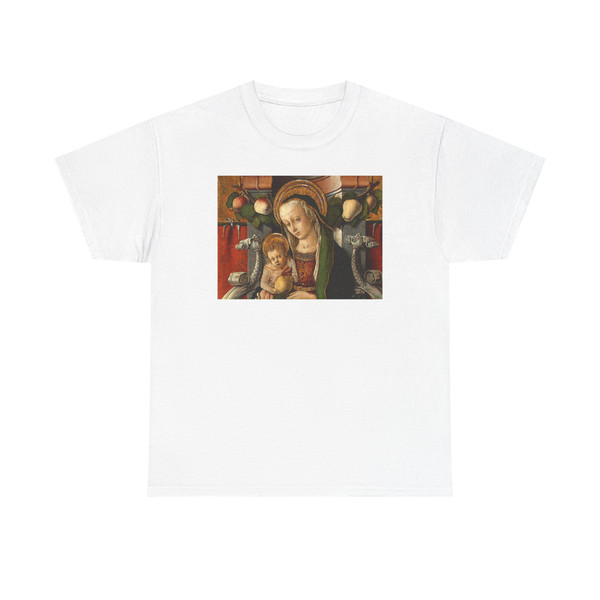 CRIVELLI, Carlo - Madonna and Child Enthroned with Donor d1 (Artwork) T-Shirt